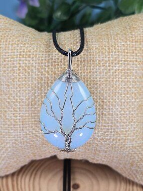 Handmade Opalite Tree of Life Necklace #51